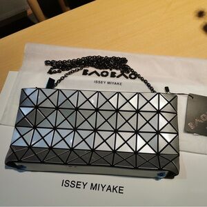 BAOBAO Issey Miyake Geometric Black and Silver Shoulder Bag